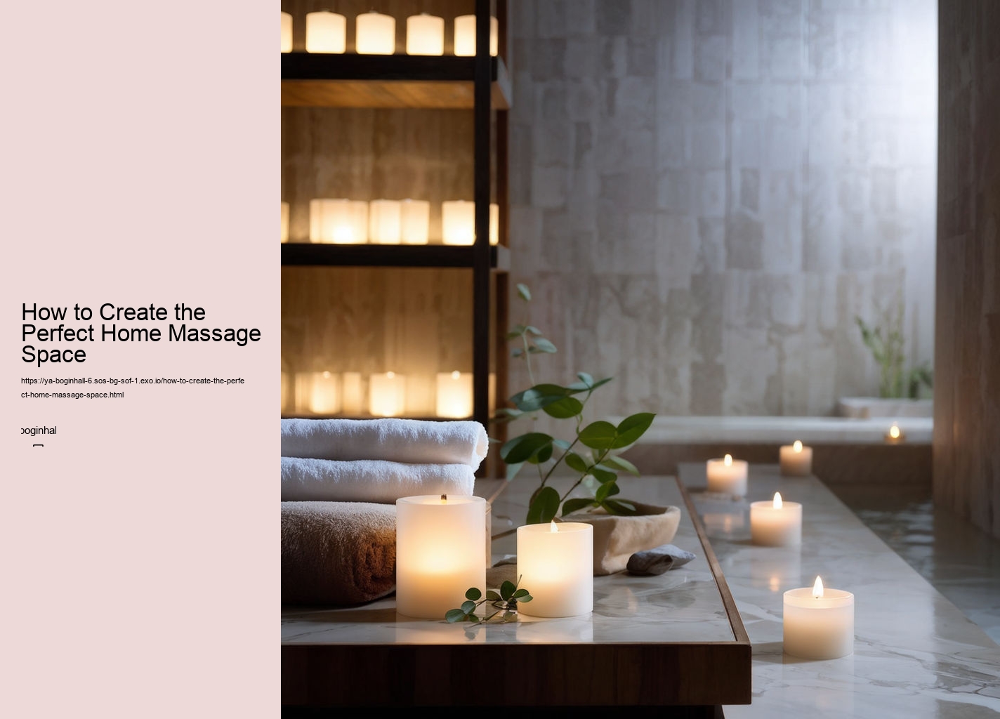 How to Create the Perfect Home Massage Space